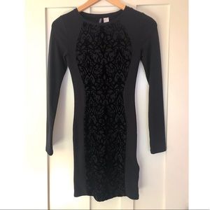 Black H&M Fitted Dress Size 4